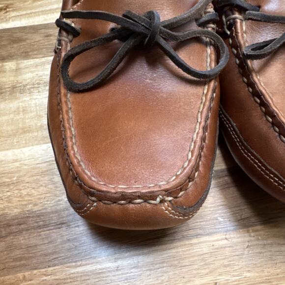 L.L. Bean CLEAN Men’s Brown Leather Moccasin‎ Shoe Model 197690 Size 10 D main image 3